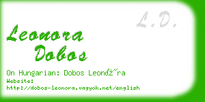 leonora dobos business card